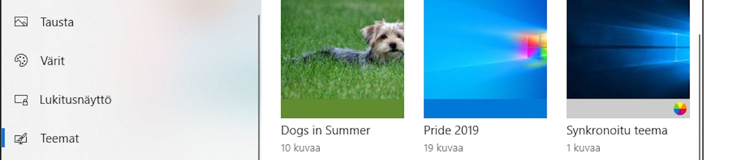 Väritä ja taustoita – tee oma Windows 10 -teema